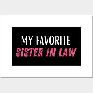 My favorite sister in law World's best sister-in-law sister in law shirts cute Posters and Art